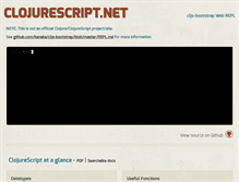 Tablet Screenshot of clojurescript.net